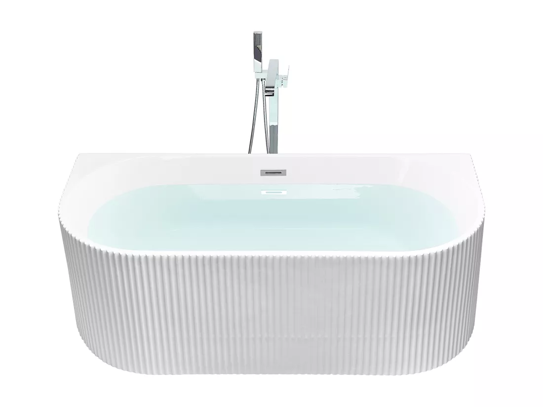 Baignoire murale blanche 167 x 73 cm GOCTA