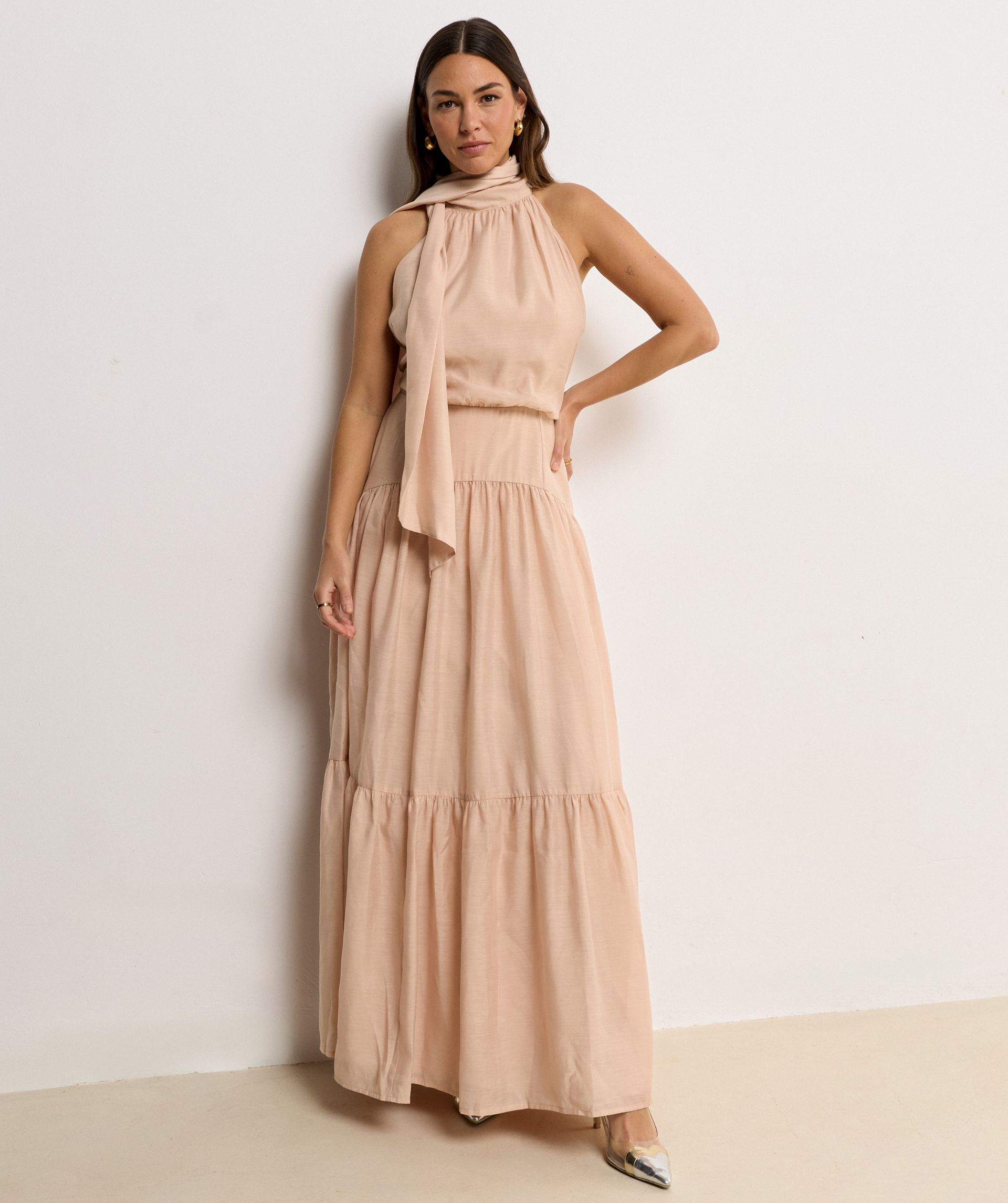 JV-ELARA regular fit maxi jurk - dusty pink