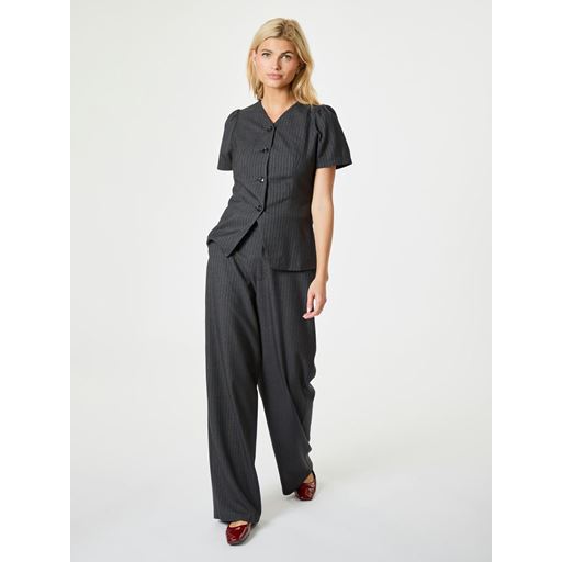 Neo Noir Emmett Pinstripe Bukser, Antracit, 36