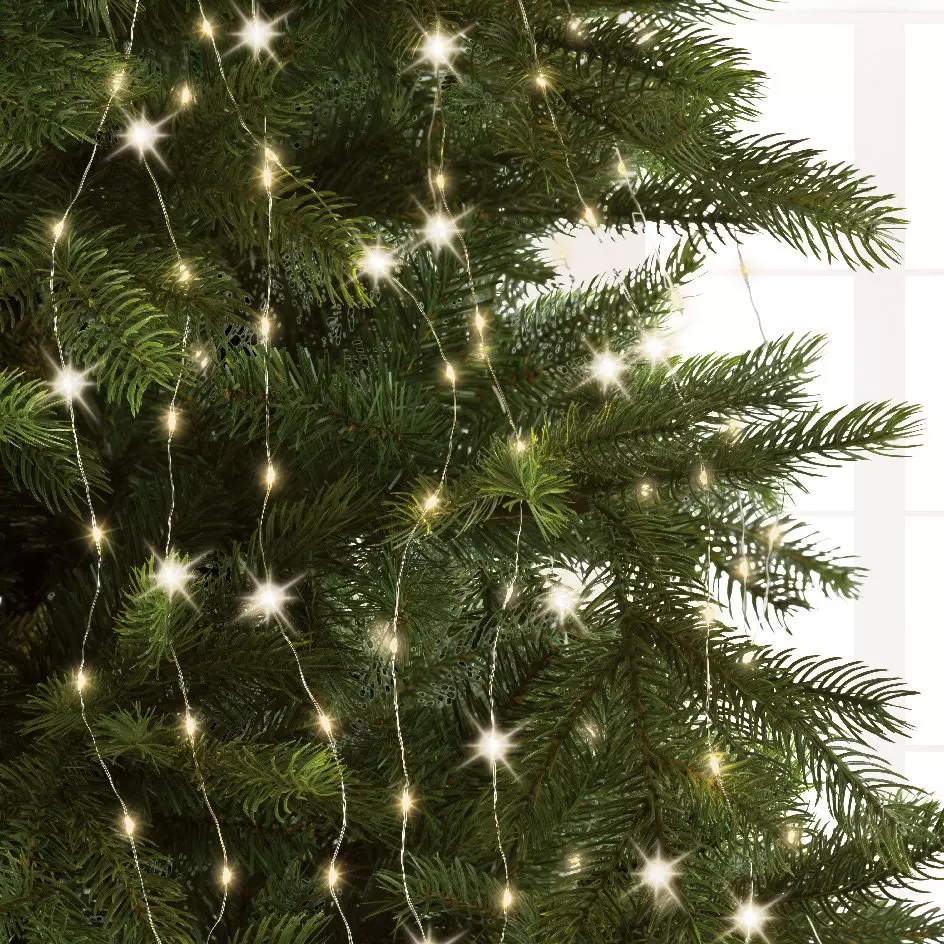 Rideau pour sapin H2,40 m 832 Micro LED Flashing light Blanc chaud