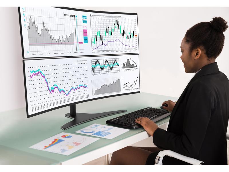 Peerless-AV Tischhalterung LCT650SD Freistehende Tischhalterung für 24 bis 49-zoll ultra-wide curved Monitore