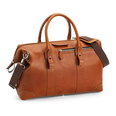 Weekender Stierleder klein, Cognac