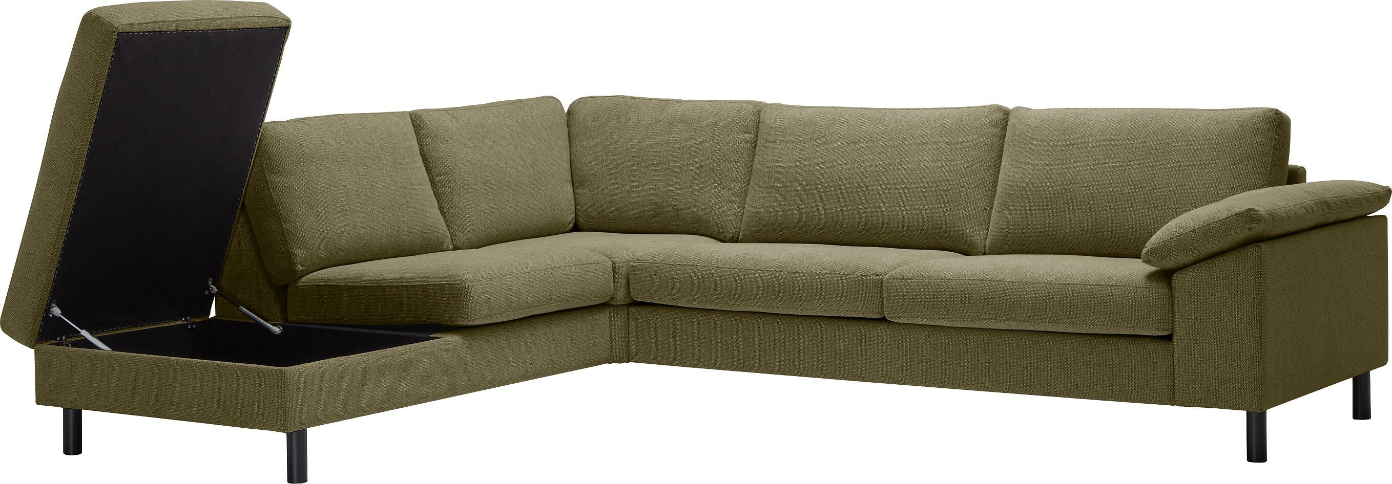 DIENER Ecksofa - Grün / B: 277.0 cm x T: 225.0 cm x H: 81.0 cm