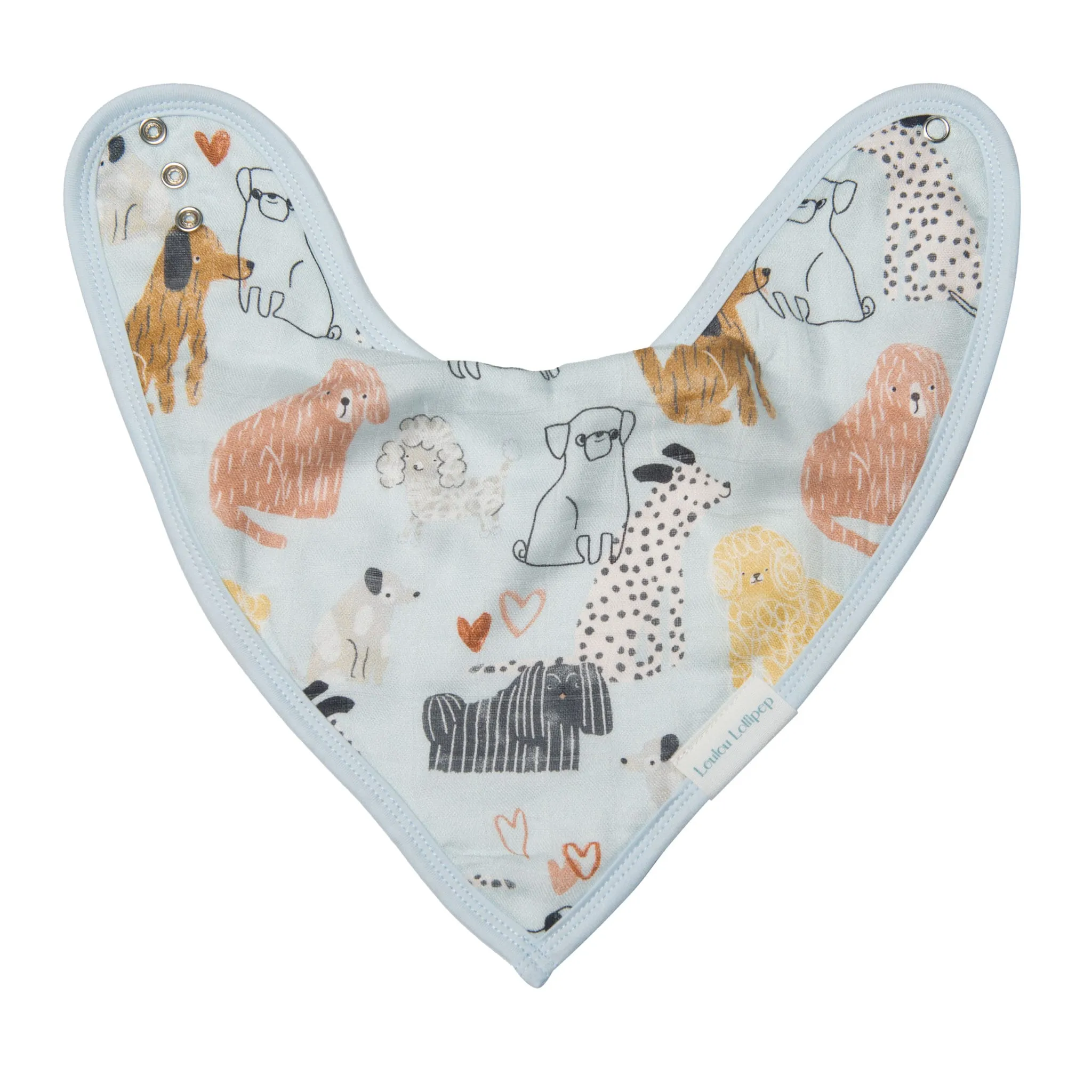 Loulou Lollipop Bavoirs Bandana Mousseline Paquet de 2 - Chiens