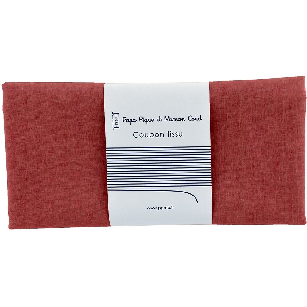 Coupon Tissu 50 Cm Gaze Plumetis Terra Cotta Ex1070