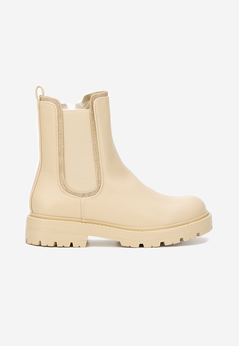 Bottines chelsea femme beige Brisaya