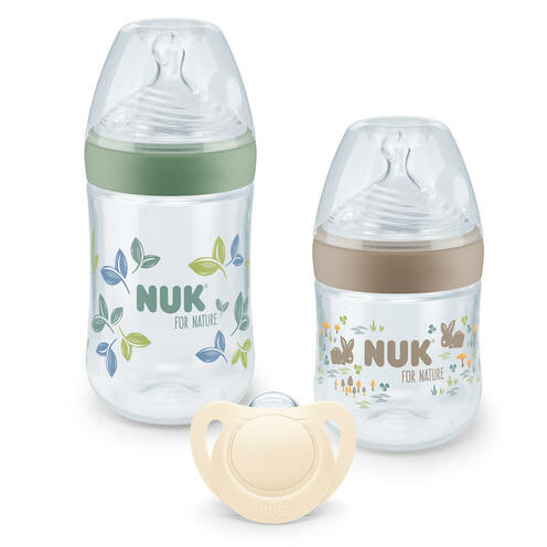 Coffret Star Set Nuk for Nature - 1x260ml + 1x150ml + 1 Sucette T1 - NUK
