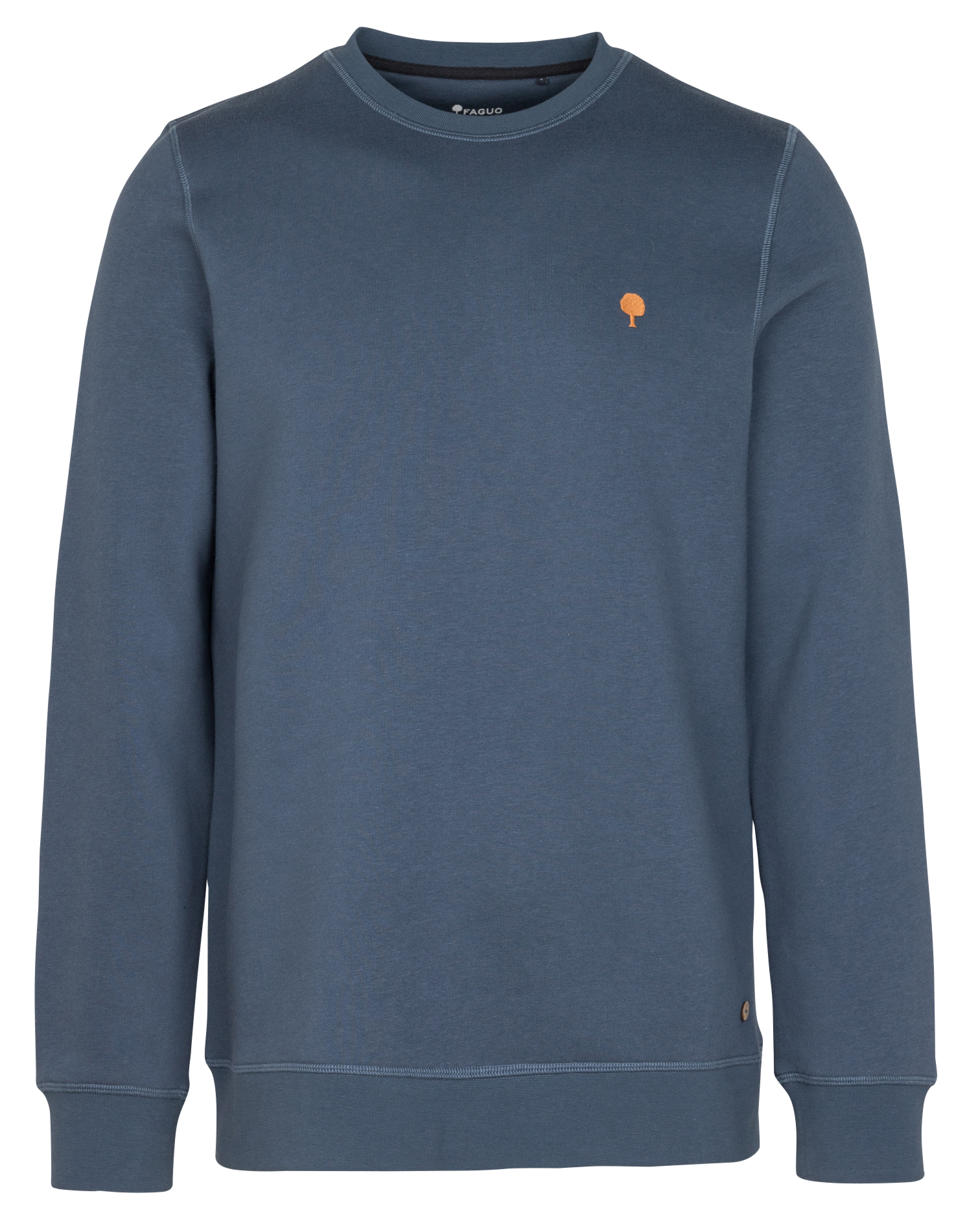 DONZY - Sweat col rond en coton mélangé| Bleu