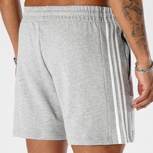 Short Jogging A Bandes IC9437 Gris Chiné