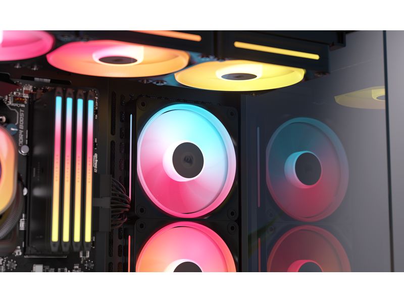 Corsair PC-Lüfter iCUE LINK LX140-R RGB Dual Pack 140-mm-PWM-Lüfter, Dual Pack