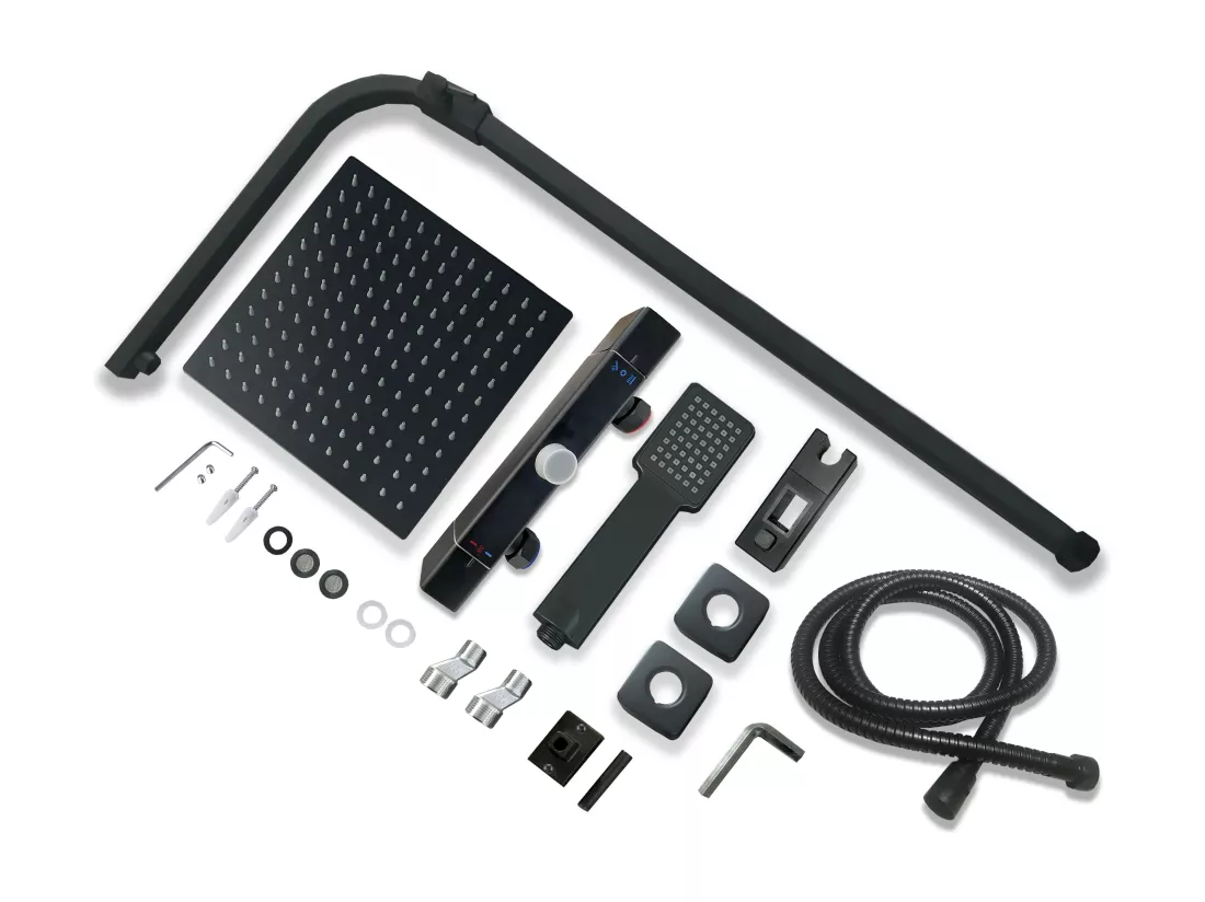 AICA colonne de douche thermostatique avec pomme de douche 10