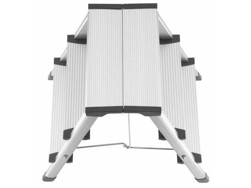 Hailo Trittleiter L90 Step-ke 3 Stufen Der Alu-Klapptritt zum Steigen und Sitzen