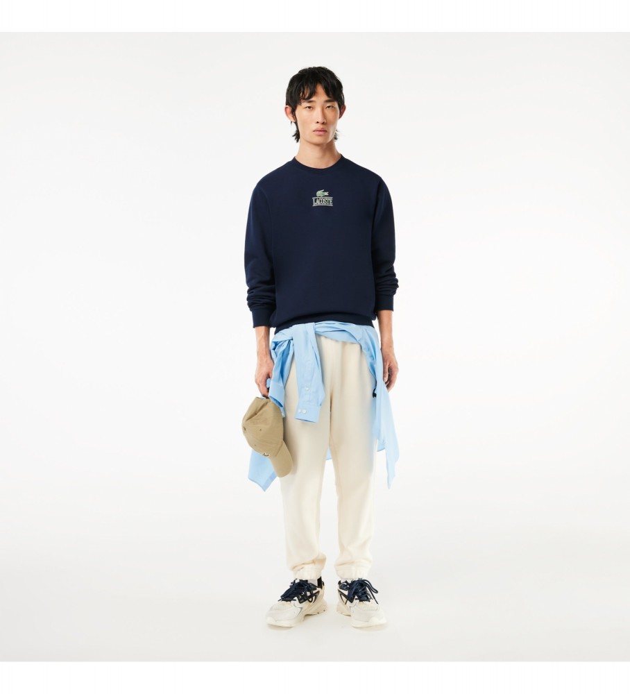 Moletom Lacoste Jogger com estampa da marca em azul marinho