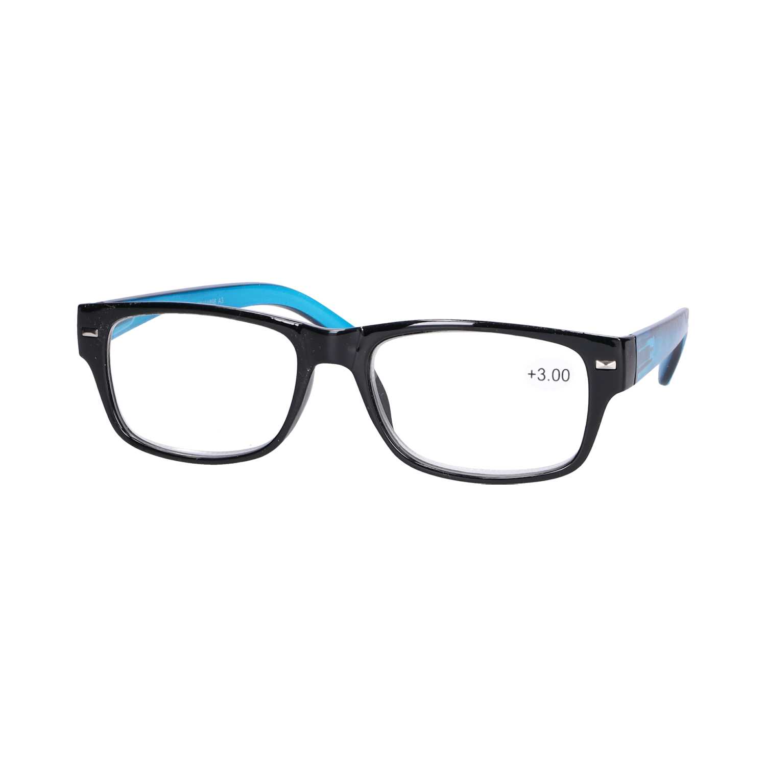 Star Optic Lesehilfe MD2 aus Kunststoff +3,0 Dioptrien schwarz/blau