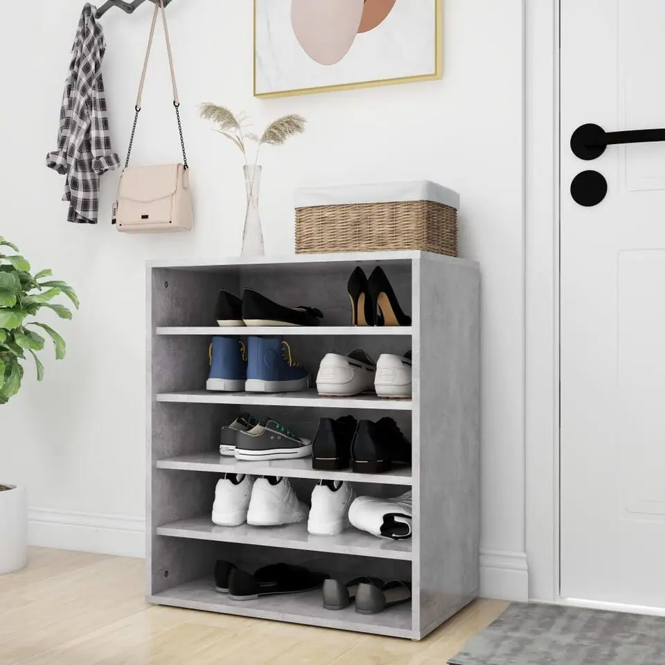 vidaXL - Schoenenkast - Grijs - Bewerkt hout - 60 x 35 x 70 cm