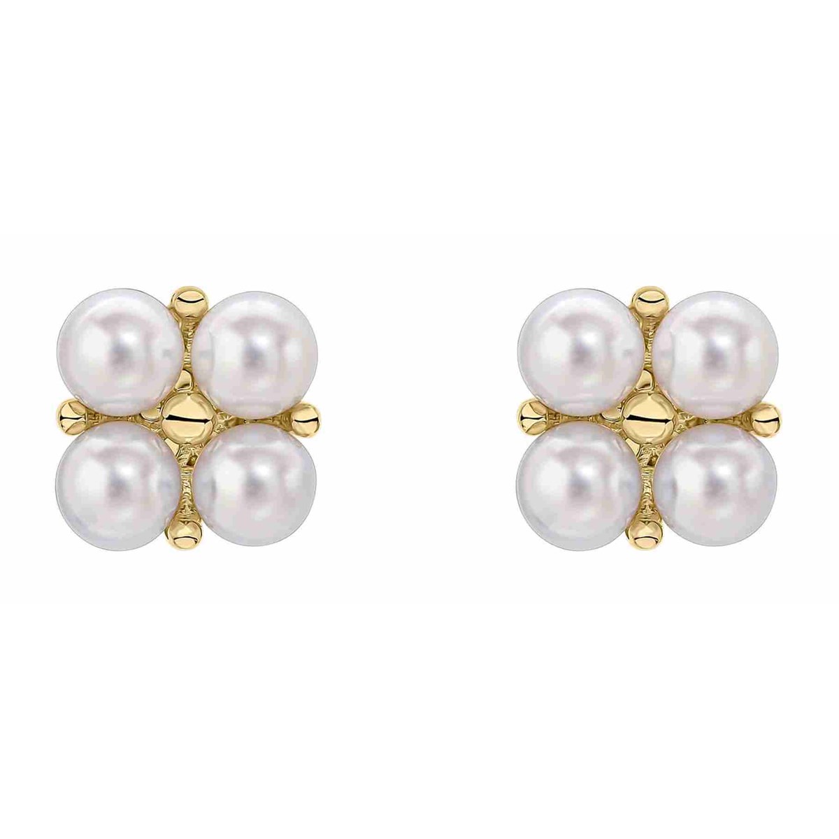 Boucle d'oreille perle en or 375