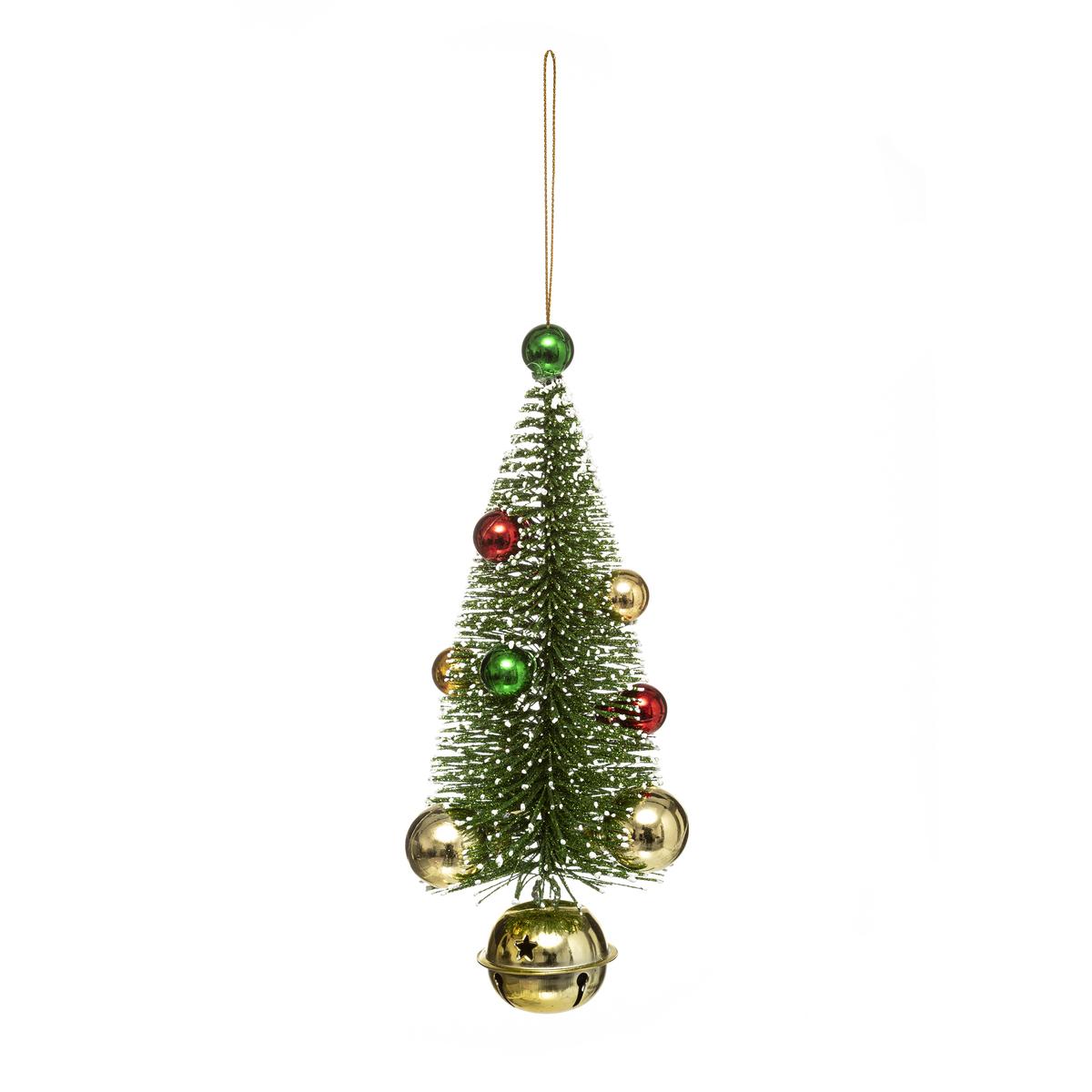 SUSPENSION SAPIN BOULE CLOCHE 19CM