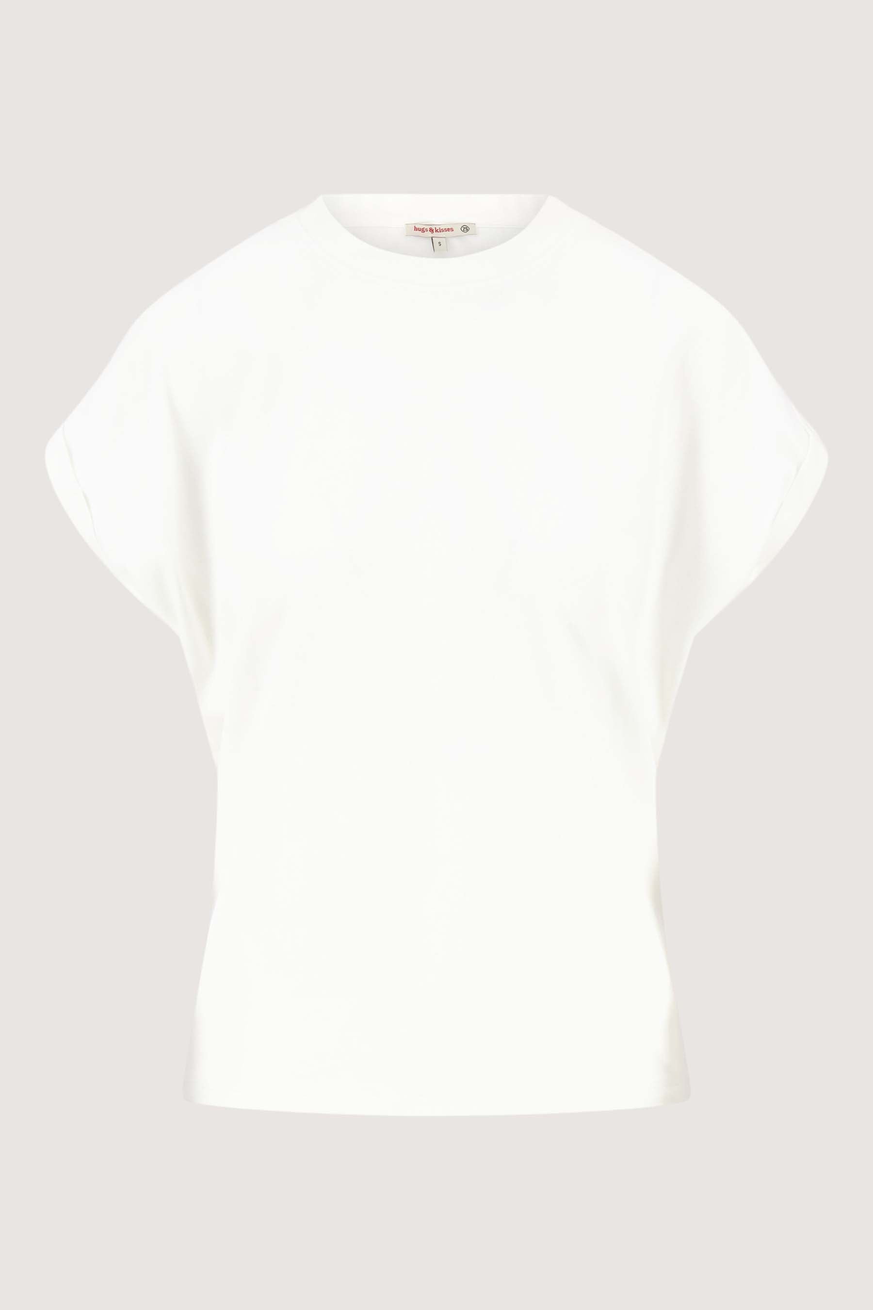 T-shirt met opgerolde mouw en print