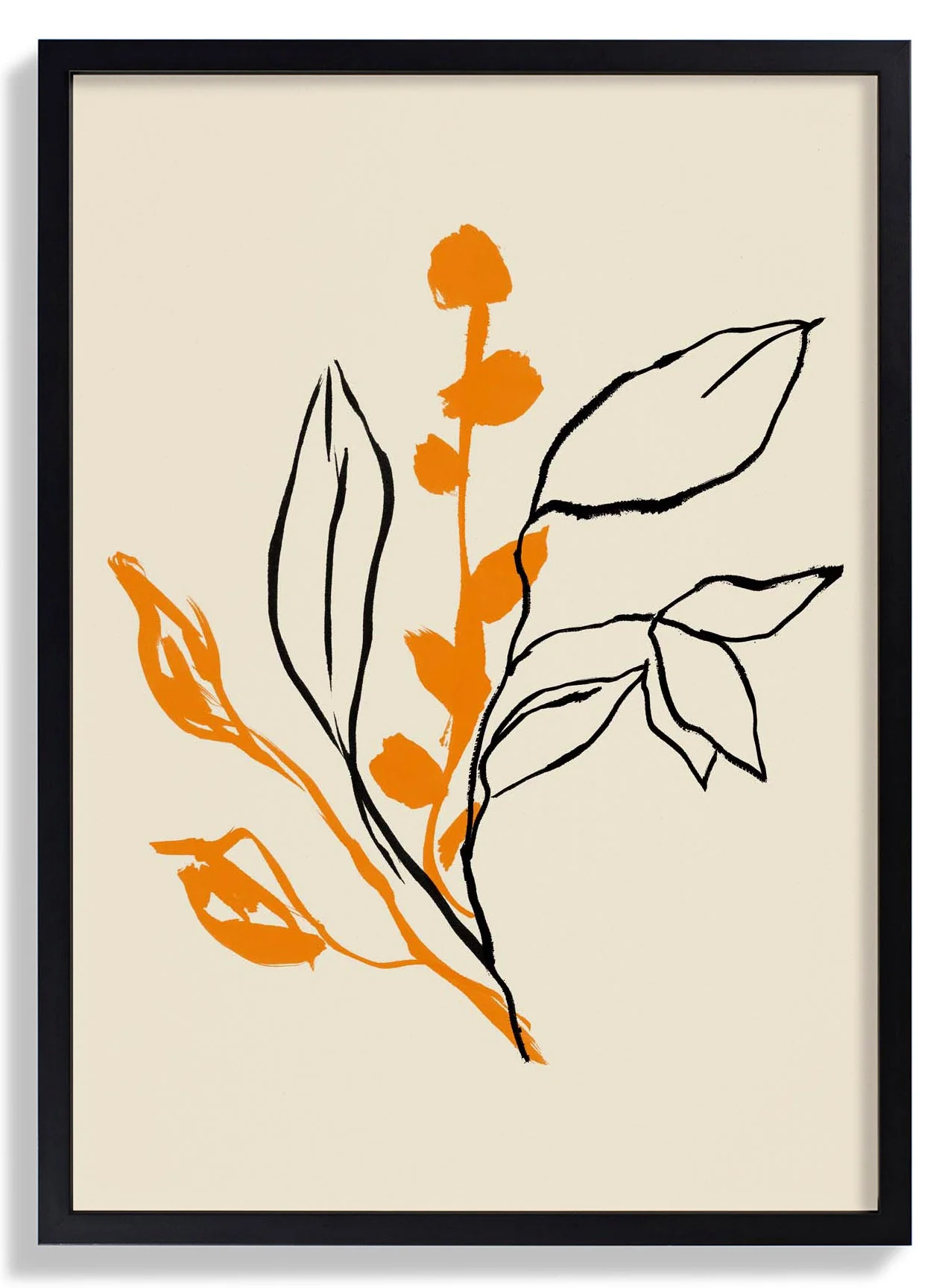 Orange und schwarze Linien