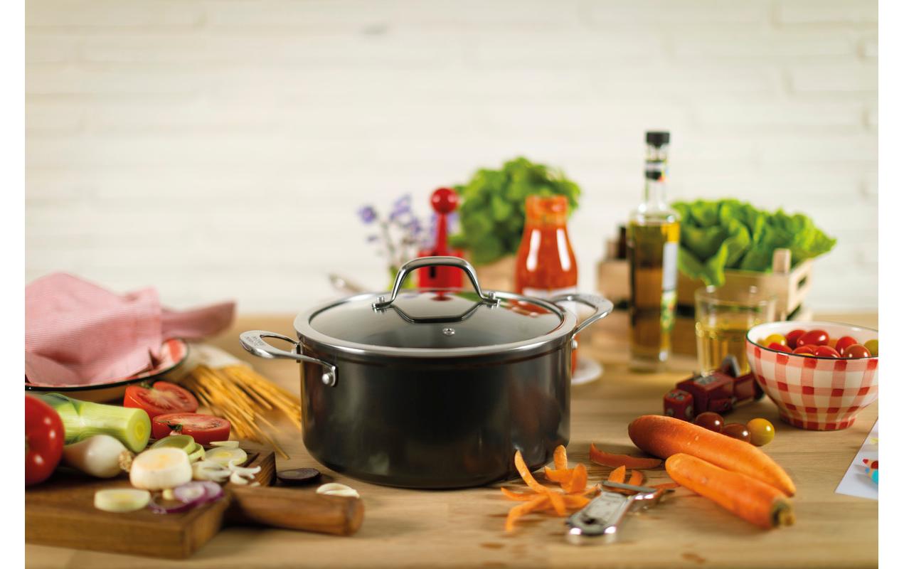 Kochtopf Easy Pro 24 cm5 Liter Topf mit Glasdeckel