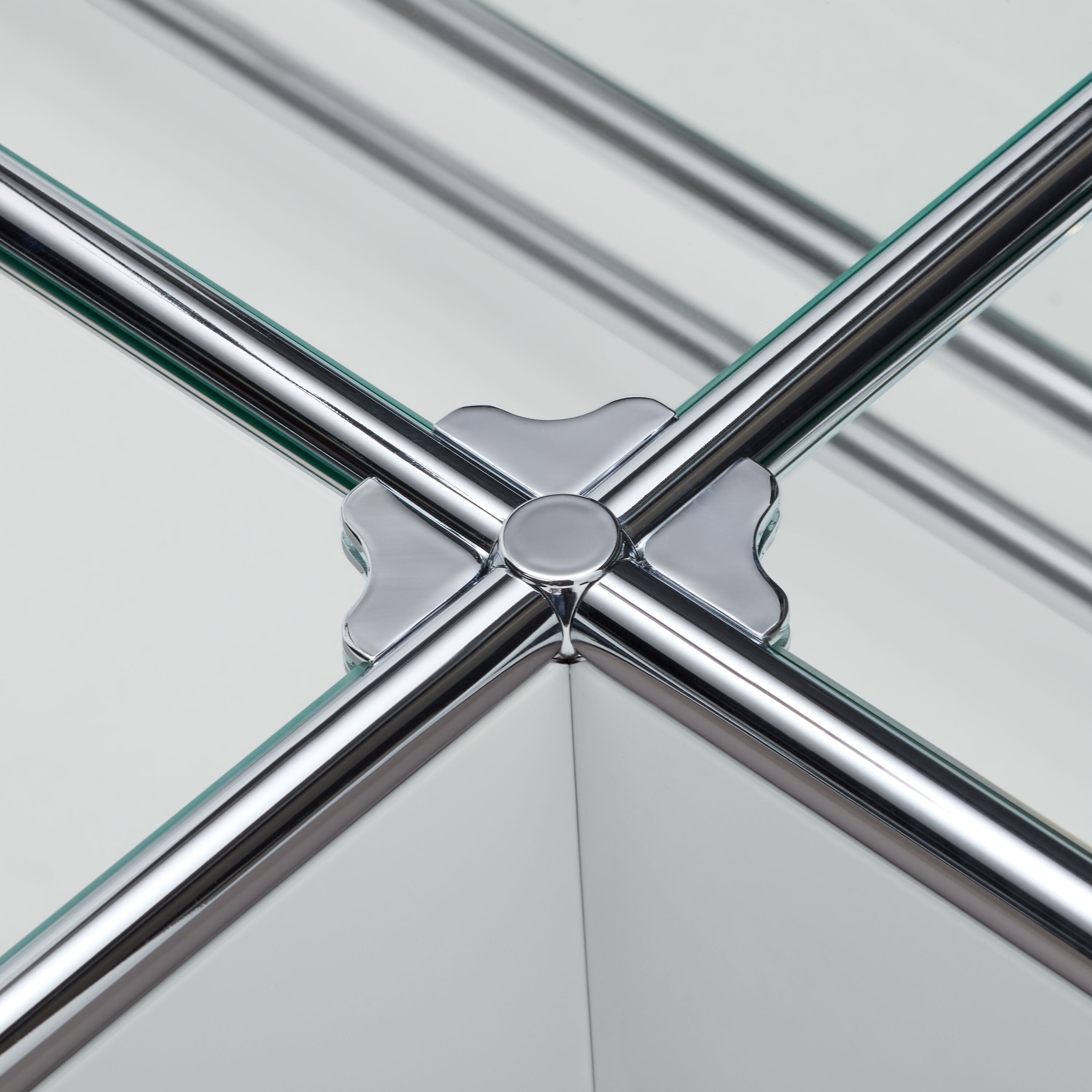 FLEXCUBE_Salontisch_Glas_h`grau_152x116 - Hellgrau / B: 152.5 cm x T: 115.0 cm x H: 49.0 cm
