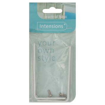 Intensions 10 cm wandsteun gordijnrail Plus wit 2 stuks