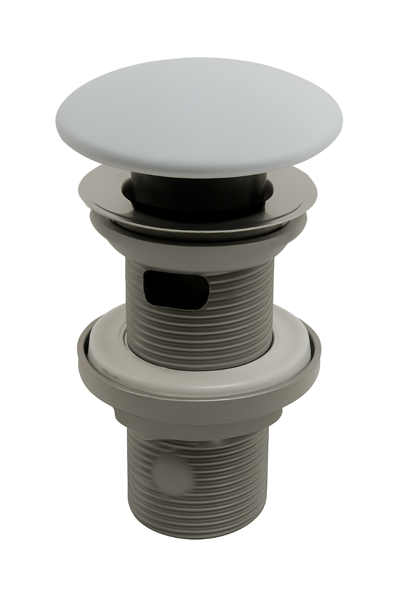 Isvea Universal keramische clickwaste met overloop mat grijs
