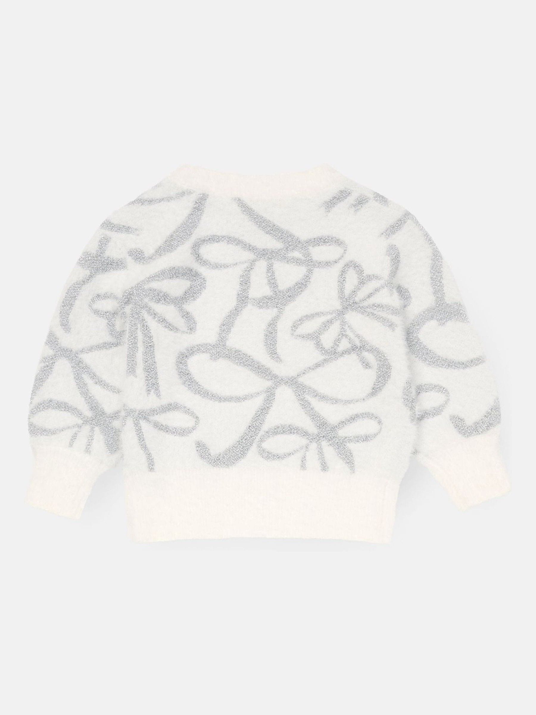 Angel & Rocket Livia Silver Bow Eyelash Jumper