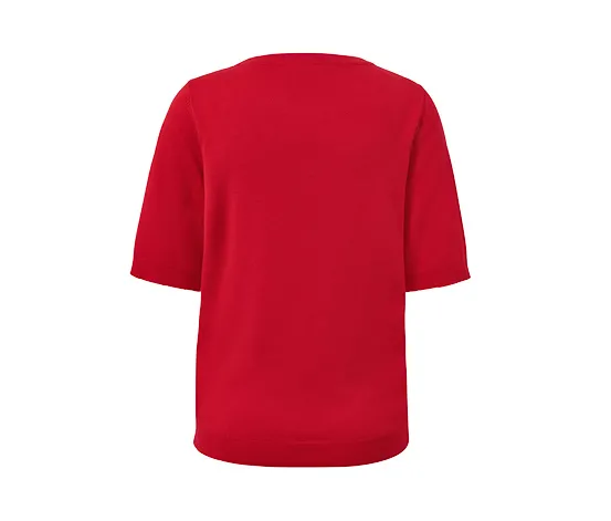 Feinstrickpullover, rot