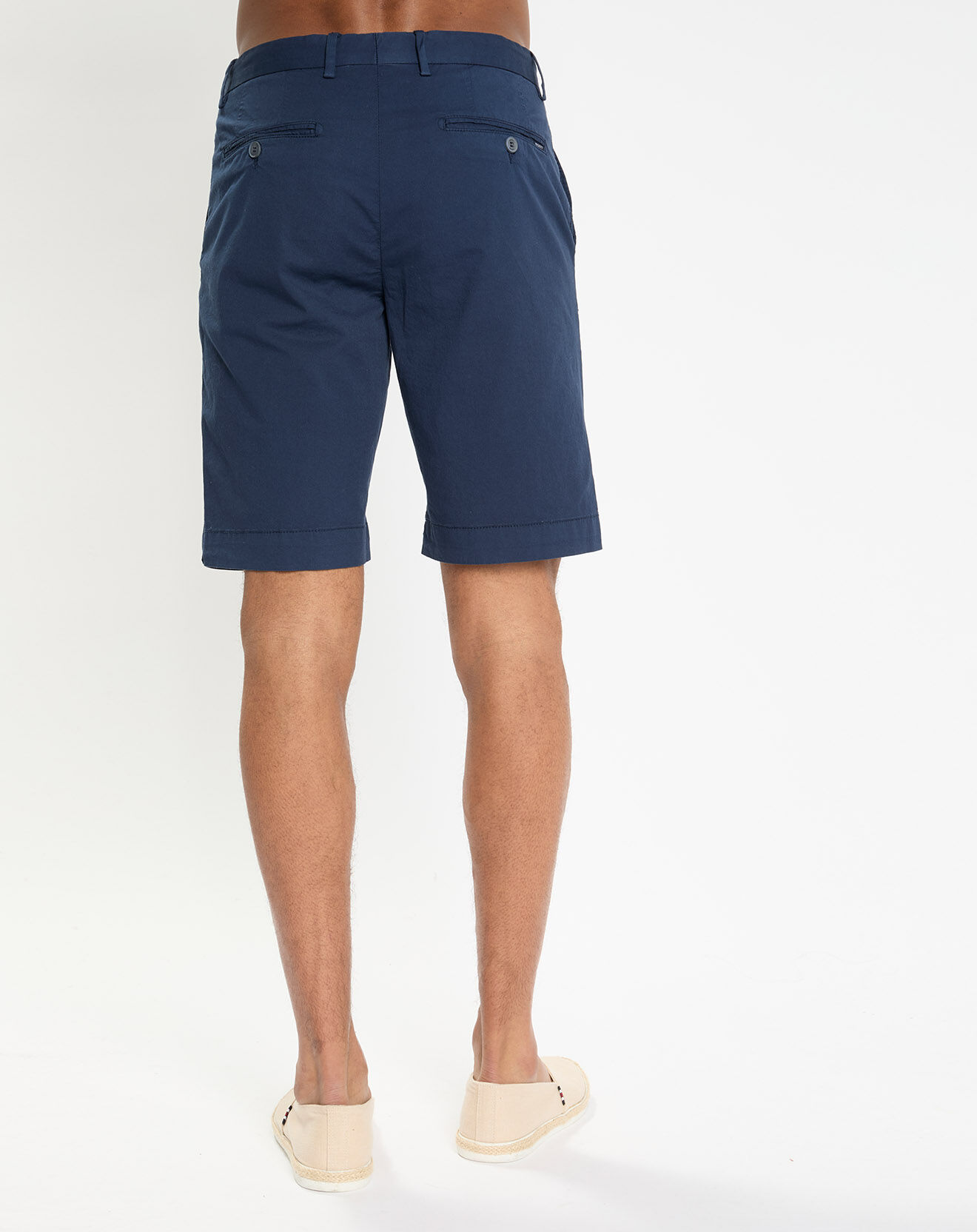 Hackett London Bermuda en Twill Regular Fit uni bleu