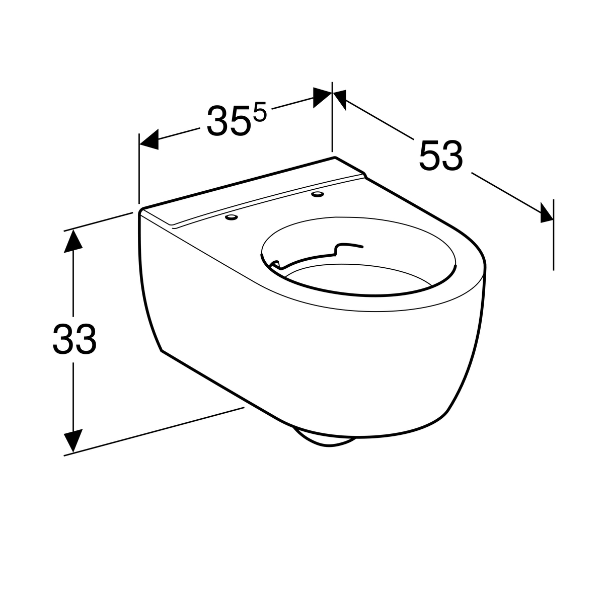Geberit iCon Rimfree hangend toilet met diepspoel wit
