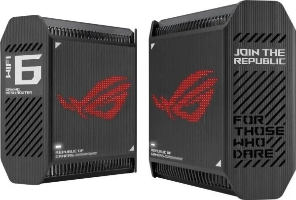 ASUS ROG Rapture GT6 - Wi-Fi-system - (2 routere) - op til 5800 sq.ft - mesh 1GbE, 2.5GbE - Wi-Fi 6 - Dual Band