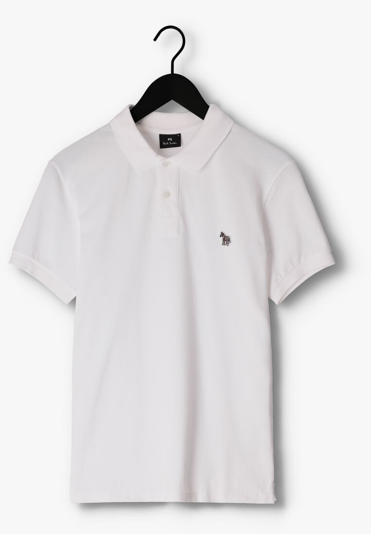 PS PAUL SMITH witte ps paul smith polo mens slim fit ss polo shirt zebra