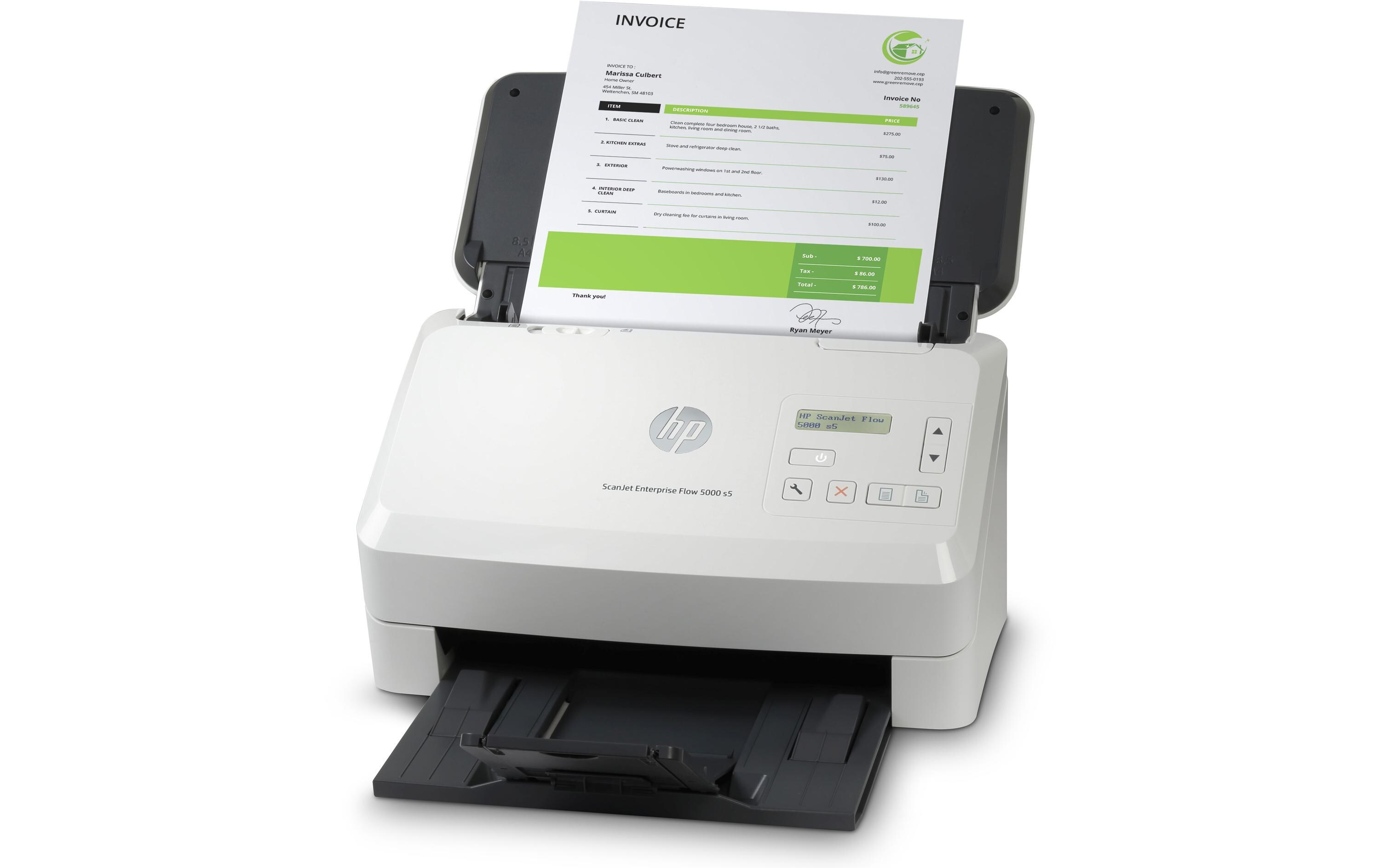 Dokumentenscanner ScanJet Enterprise Flow 5000 s5<br>Dokumentenscanner für kleine Unternehmen mit Scanvolumen bis zu 7'500 Seiten pro Tag