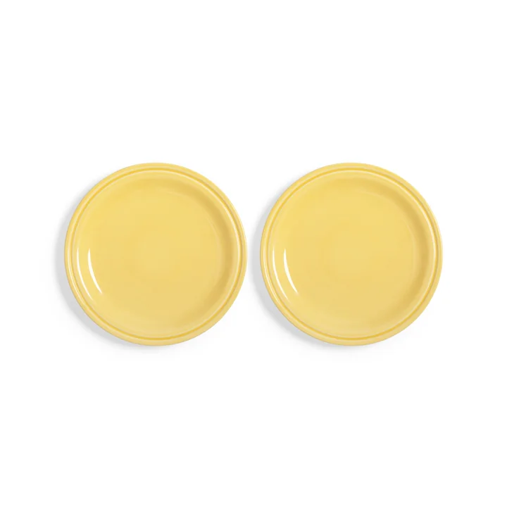 &klevering - Mochi Teller, Ø 22,5 cm, gelb (2er-Set)