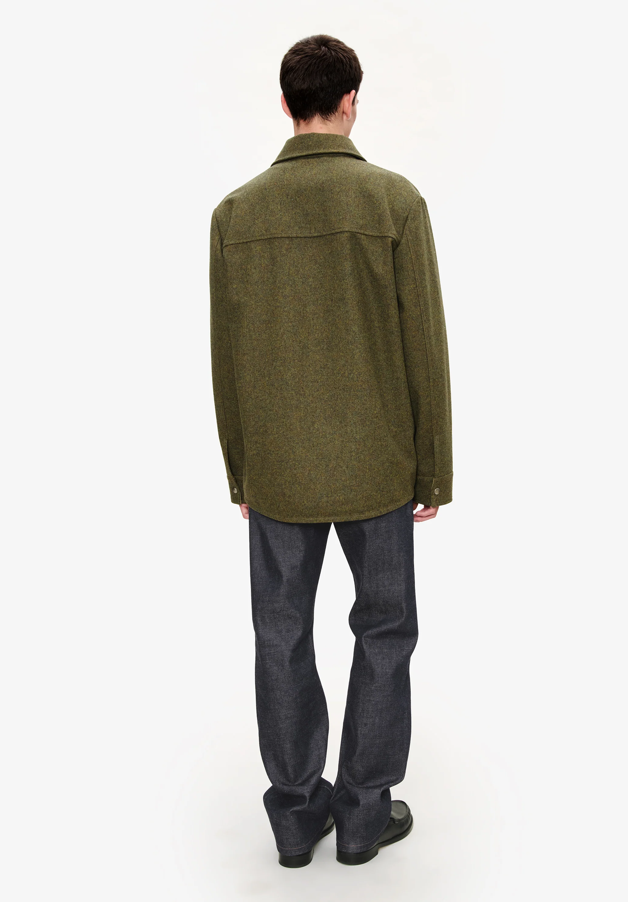 Veste à boutons-pression - Vert chine