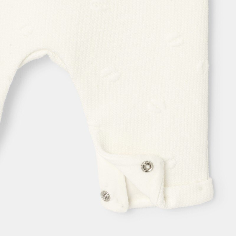 Salopette maille fantaisie blanche naissance Absorba Blanc