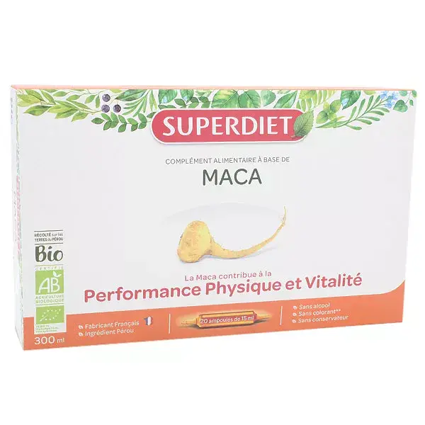 Superdiet Maca Bio 20 ampoules