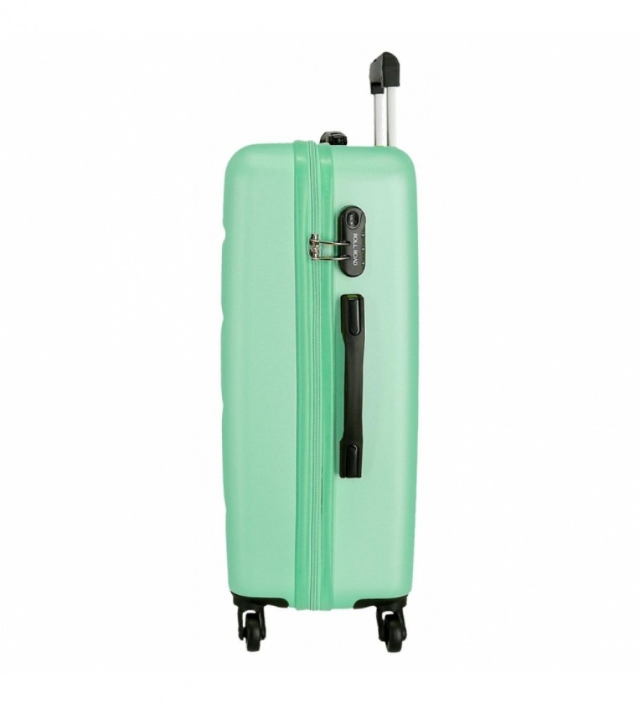 Conjunto de duas malas rígidas Roll Road Flex - 55-65cm - Turquesa
