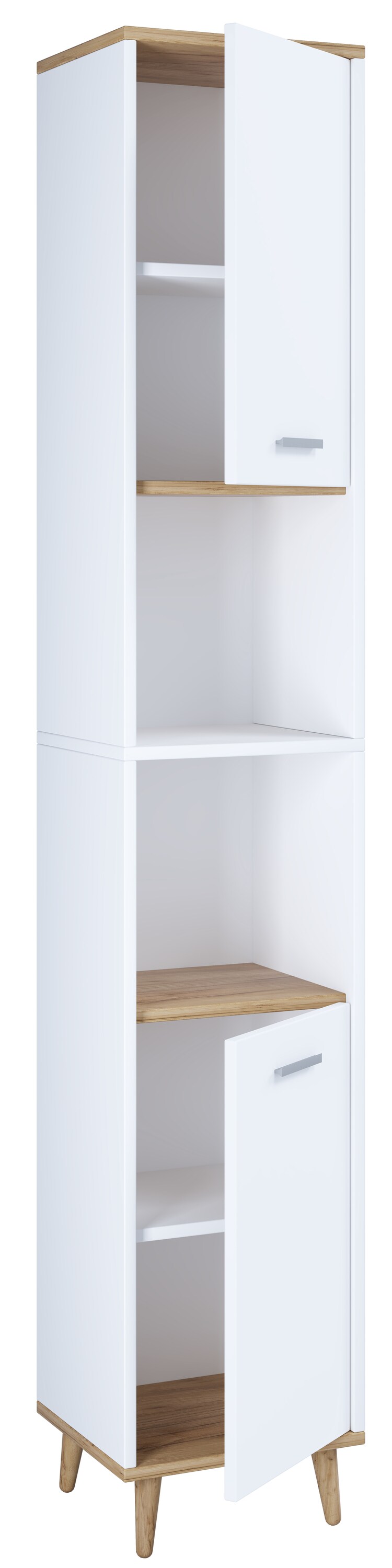 VCM Holz Badmöbel Stand Badregal Badezimmer Badschrank Hochschrank Landos