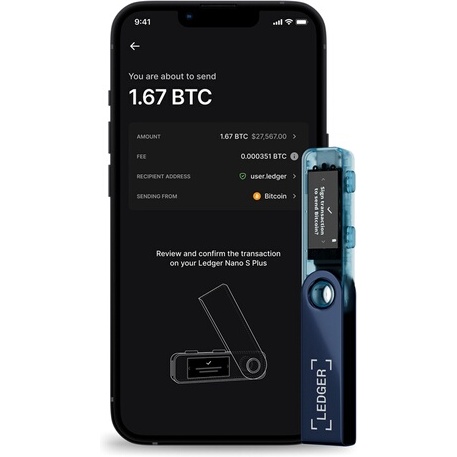Cryptowallet Ledger Nano S Plus Bleu Neptune