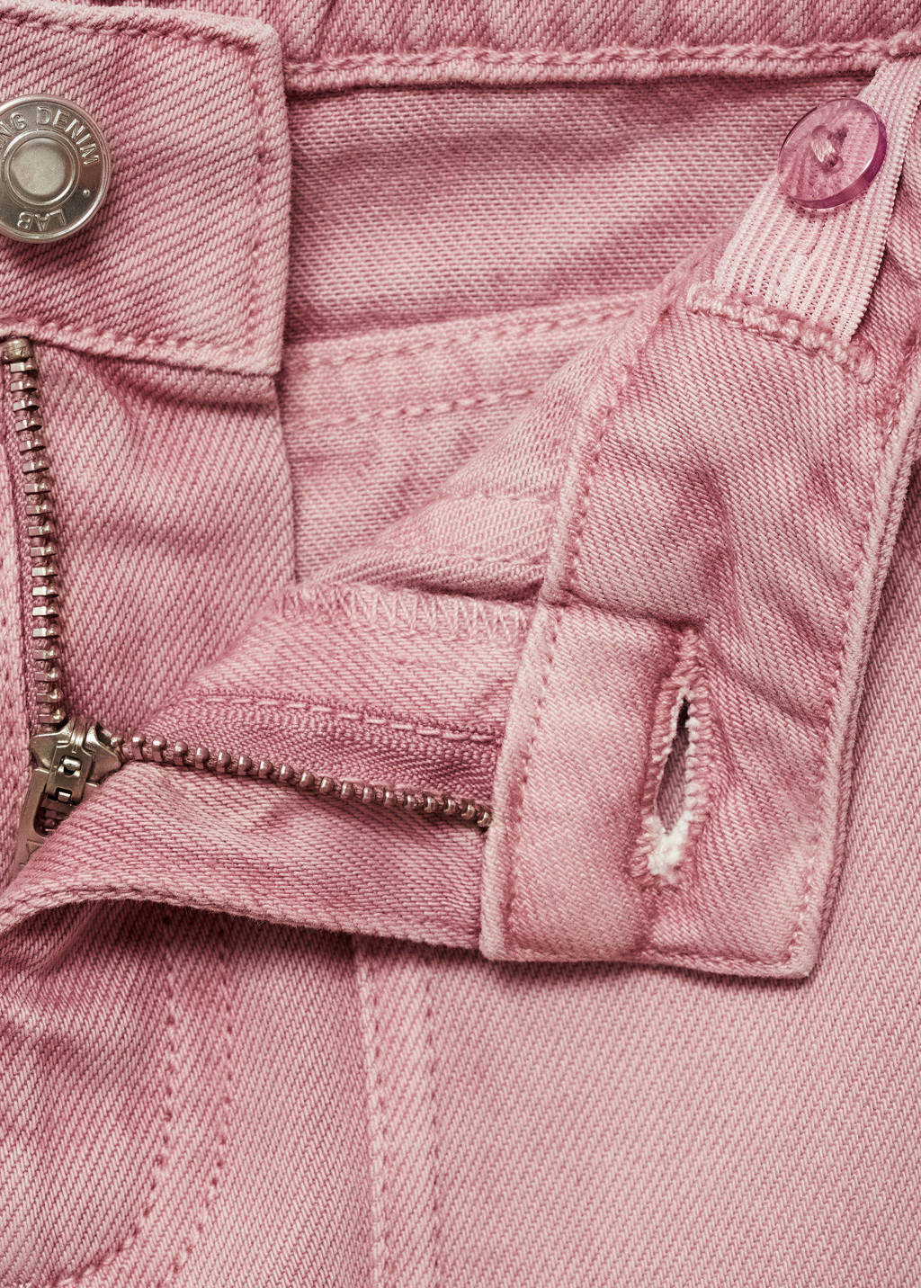 Mango Kids wide leg jeans roze