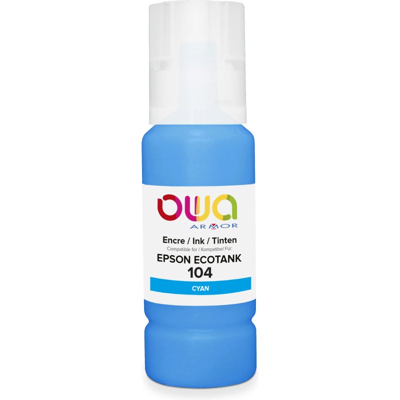 Bouteille d'encre compatible OWA - standard - Cyan - pour EPSON C13T00P240
