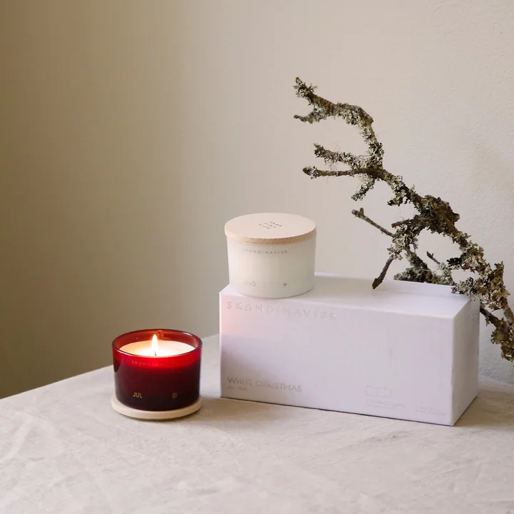 Skandinavisk - Kerzenset Mini, White Christmas (2er-Set)