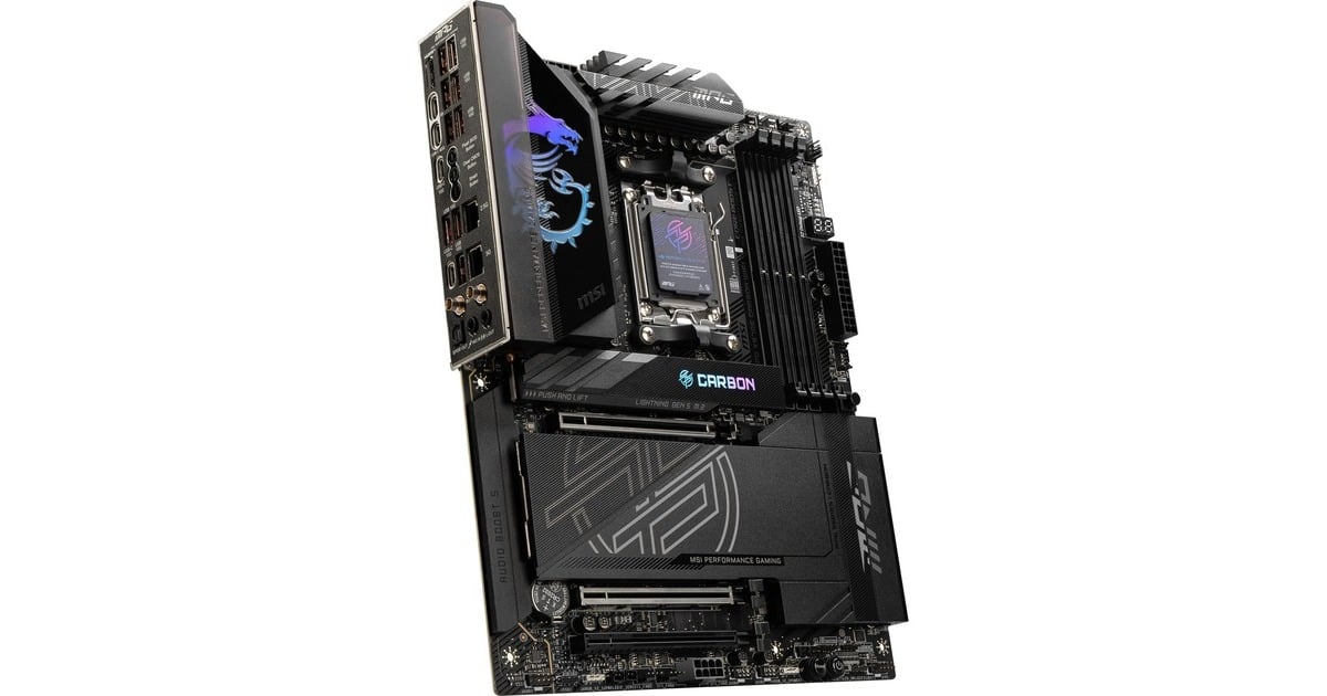 MSIMPG X870E CARBON WIFI socket AM5 moederbord  (RAID, 5Gb-LAN, 2,5Gb-LAN, Wi-Fi 7, BT, Sound, ATX)