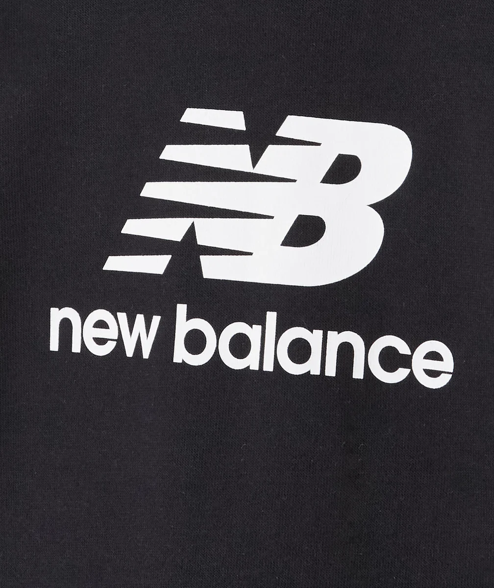 NEW BALANCESWEAT À CAPUCHE NOIR GARÇON ESSENTIALS STACKED LOGO