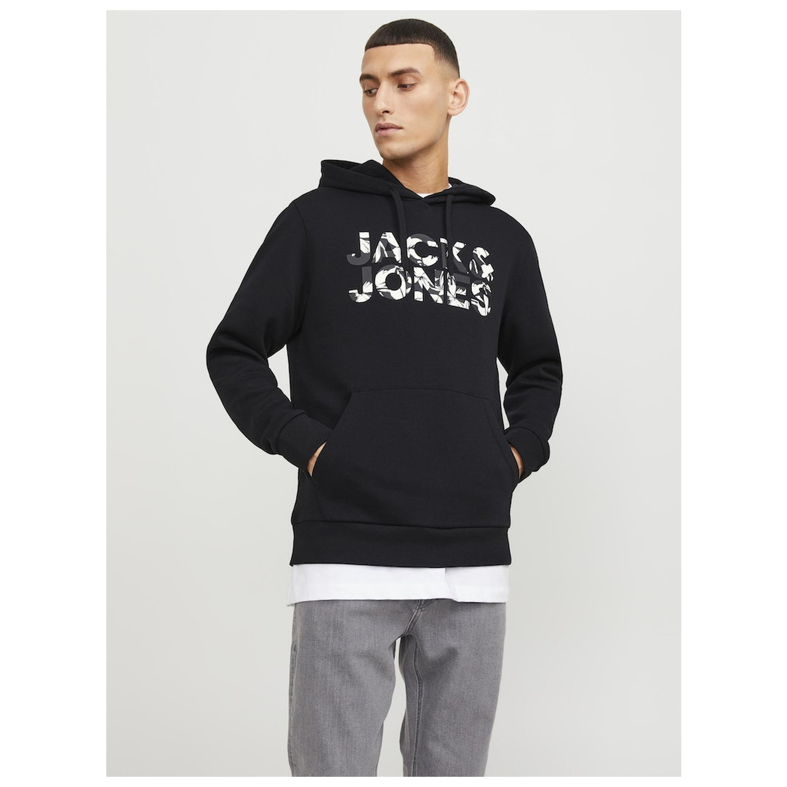 Jack & Jones JJEJEFF CORP LOGO SWEAT HOOD L