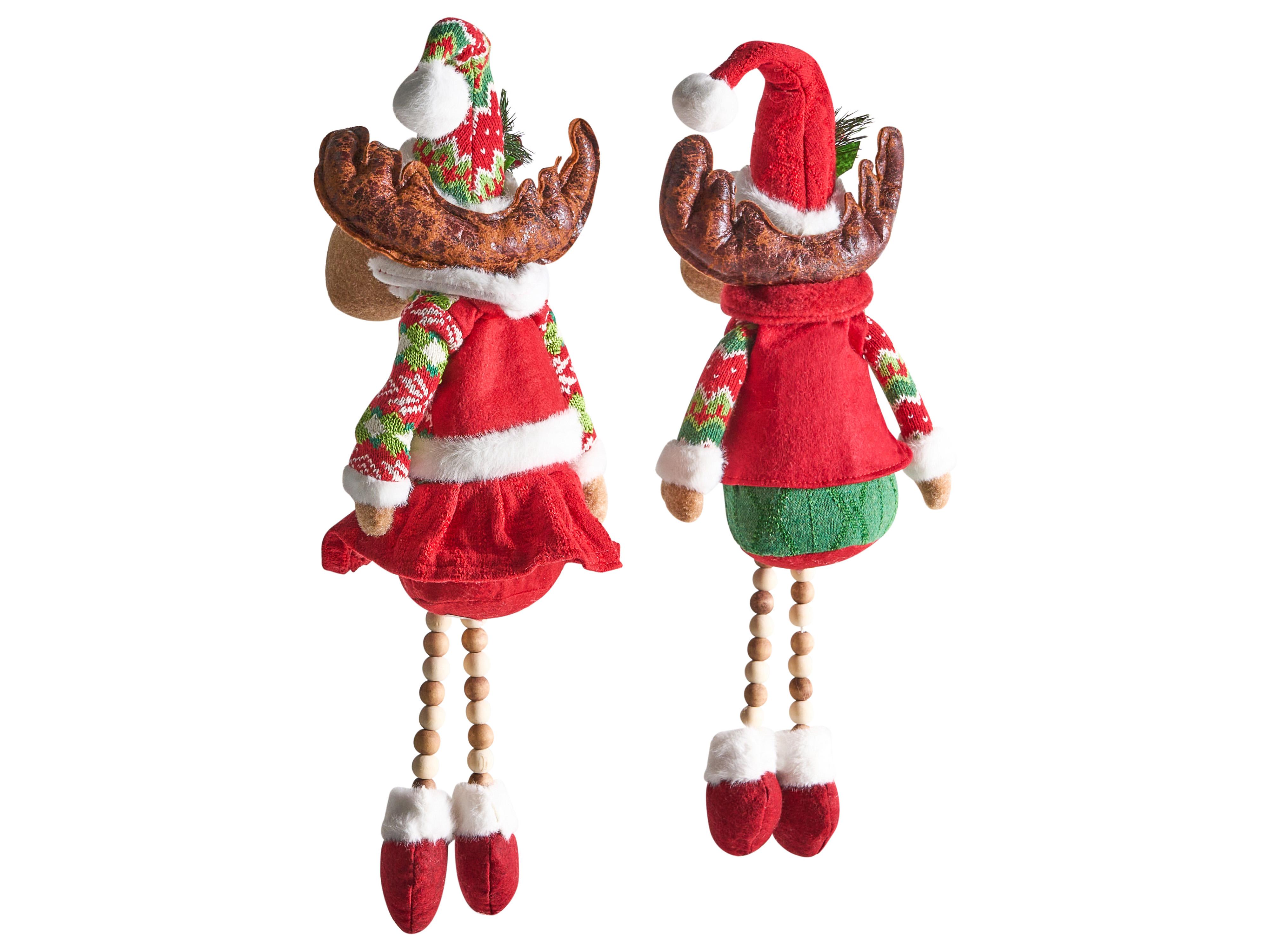 Set van 2 kerstdecoraties GEITSJOEN Rendier 55/58 cm Meerkleurig