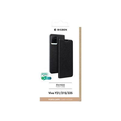 Bigben Connected - Etui folio pour Vivo Y21/Y21S/Y33S - noir