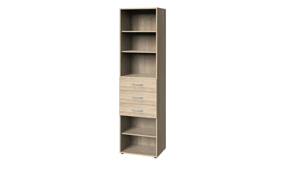 Regal Multischrank-System 30 cm 185 cm Eiche sägerau (Nachbildung)